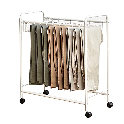 Cintres à pantalons avec chariot à roulettes support de rangement à 4 roues