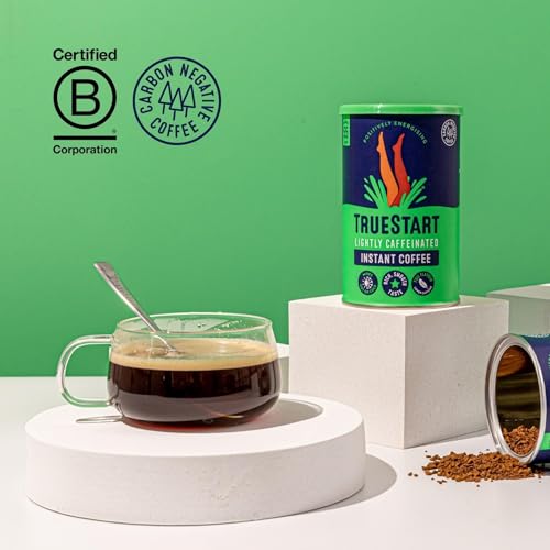 TrueStart Barista Grade Lightly Caffeinated Instant Coffee (2 Pack x 100g) Mycotoxin-Free Coffee & Rich in Antioxidants, Premium Freeze-Dried, 100% Full Flavour, Smooth Intense Roast