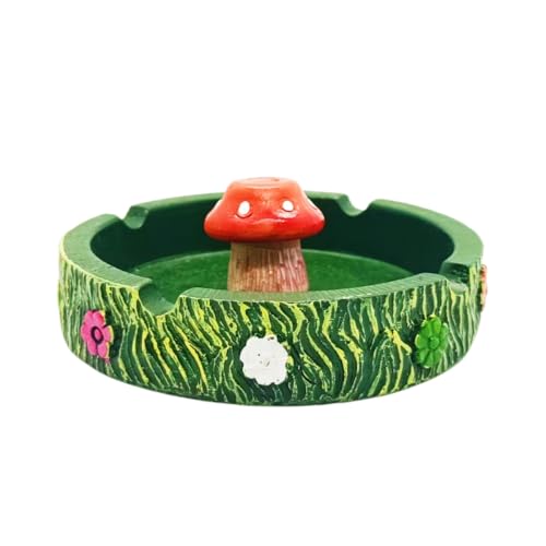 Ashtray Cool Ashtrays Cigarette Snuffer for Smokers Mushroom Ashtray Outdoors Resin Ash tray Decor Mushroom Ornament Gifts for Home Office (Mushroom Ashtray)