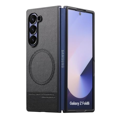 Étui pour Samsung Z Fold 7 en cuir noir protecteur au design premium de LEMAXELERS