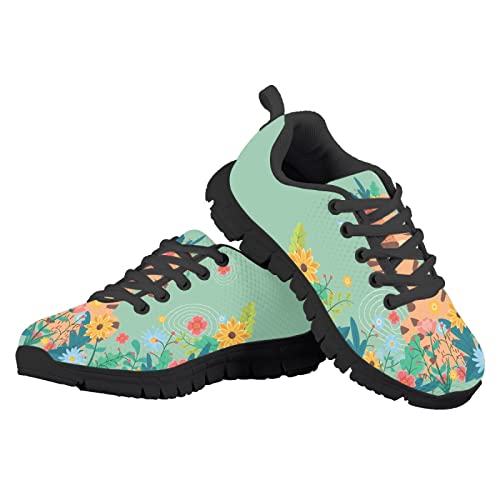 SYtrade Kids Girls Lightweight Tennis Running Sports Athletic Sneakers Lace-Up Shoes