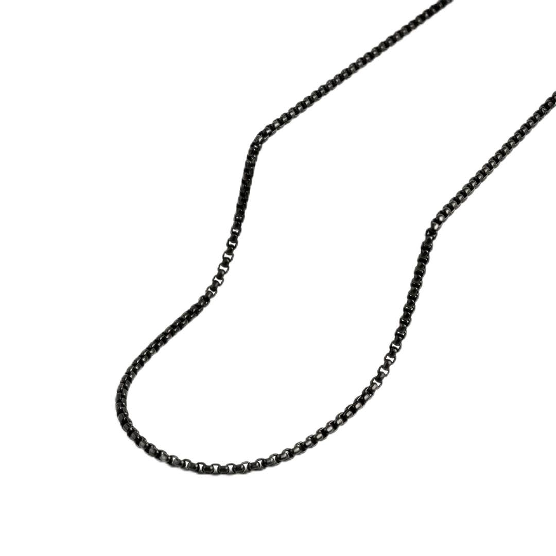 Black Boxer Chain - Urban Luxe Finish Stainless Steel Necklace-image-13