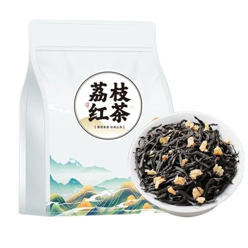 Té Rojo Litchi De Hojas Sueltas - Sabroso Y Aromático - 250g De Té Negro Rico Y Suave Con Litchi