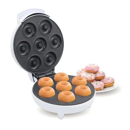 Maquina De Donuts 110V - Mini Máquina De Donuts Dupla Face com 7 furos Antiaderente para Café da Man