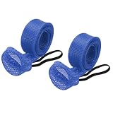 PATIKIL 67 Inch Rod Sock, 2 Pcs Fishing Rod Sleeve Cover Braided Mesh Pole Protector Gloves Fishing Tools Flat End for Spinning Fishing Rod Fly Rod Ice Rod Casting Rod, Dark Blue