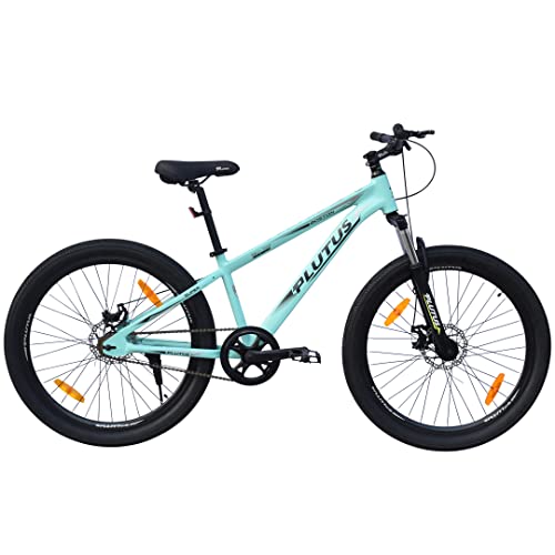 Image of PLUTUS Boston Alloy MTB Cycle for Adults (12 Yrs) with Dual Disc Brake, Single Speed (Ocean-Blue)
