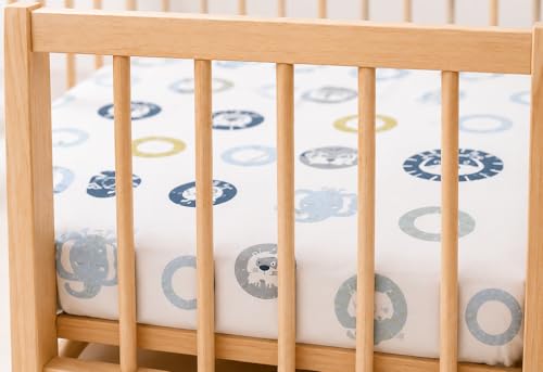 Image of Fitted Cot Crib Sheet | Bed Sheets for Newborn Baby Crib Mattress | Deep Pocket All Round Elastic Fitted Crib Sheet for Baby| Size 132 cm x 71 cm | Crib Sheets - 28 inchx52 inch | Design 8