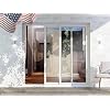 VDOMDOORS Patio Exterior Metal-Plastic Sliding Doors/Patio 8166 White Silk 72" x 80" Right Active Door/Tempered Clear Glass Bypass Door