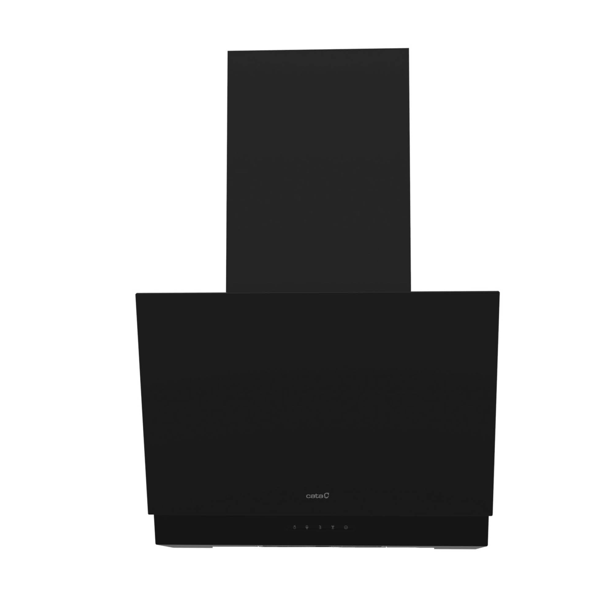 Cata Schwarz Dekorativer Mantel Thalassa 600Gbk /G 4-Gang 3+1 Turbo Bt3 Led-Beleuchtung Extra Leiser Motor Elektronisches Bedienfeld Nebelfilter Leistung 283 W Breite 60 Cm Farbe