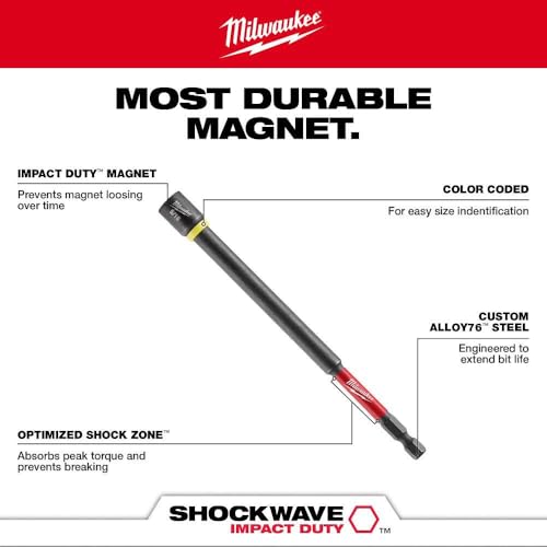 Milwaukee Electric - 6 PIECE Shockwave Impact Duty 6 INCH Magnetic NUT by Milwaukee - Image 4