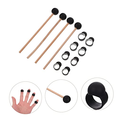 Conjunto de 12 protectores de dedos para batería Yardwe, fundas de silicona para principiantes, compatibles con baquetas y accesorios Ethereal miniatura 4