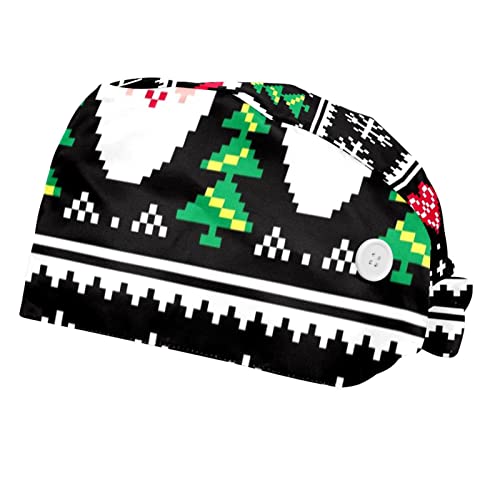 Casquette pour hommes femmes Noël, chapeau de travail réglable pour restauration et soins