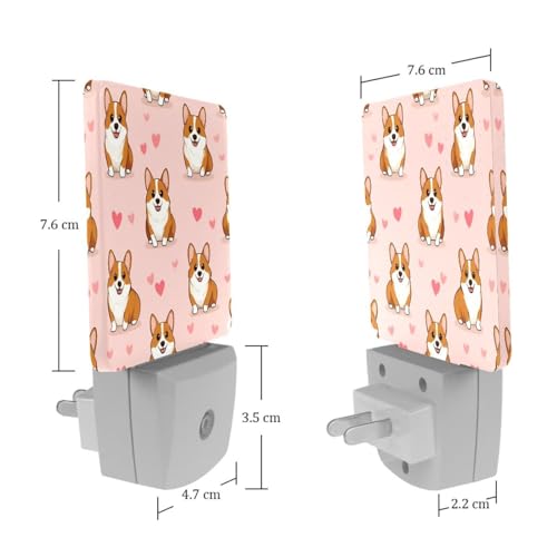 Lámparas de noche LED para enchufe 2 unidades miniatura 7