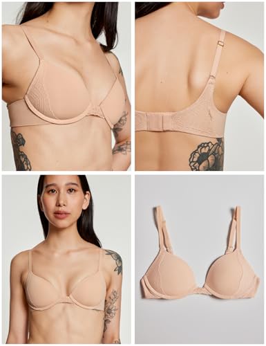 Pepper Push Up Bra | Lace Lift Up Bra, Zero Gaps, Silky Fabric, Underwire Lace Bras for Women, (30A-40B)2