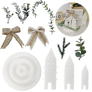 Dongzqan D2036 Silikon Gießformen Häuser Set, 11 Stück