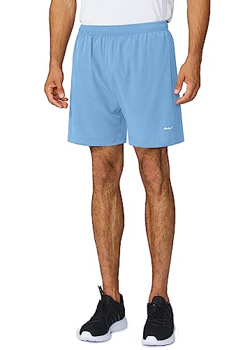 Image of baleaf Men's 5 inch Running Athletic Shorts for Workout Gym Tennis Sports Lightweight Quick Dry with Zipper Pocket