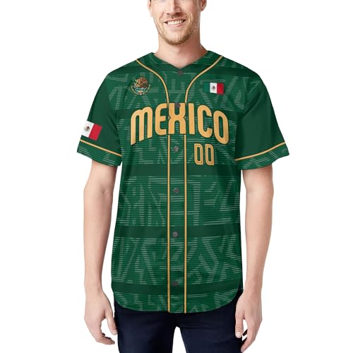 Custom Mexico Jerseys for Men, Custom Mexico Baseball Jersey Men, Mexico Jersey Men, Mexico Jersey Baseball miniatura 2