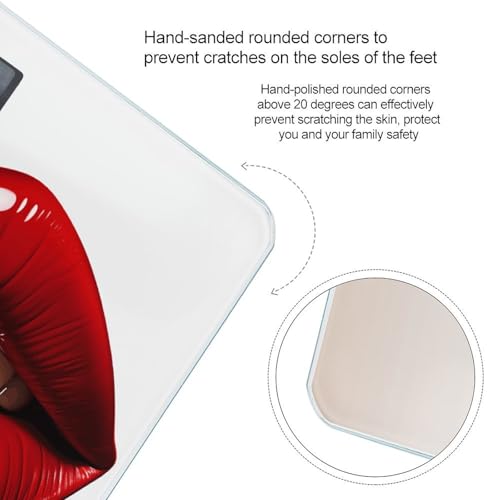 Báscula digital para baño con diseño labios rojos miniatura 4
