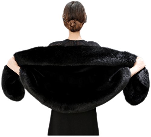 Warm Faux Fur Coat Wedding Cloak Cape Shawl Perfect for Wedding/Party/Show3