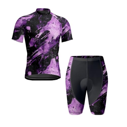 Maillot cyclisme homme séchage rapide Mateju avec short rembourré et manches courtes