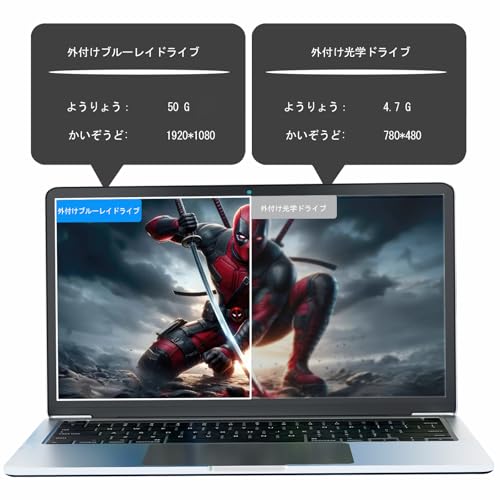 undefined ブルーレイドライブ外付け blu-rayプレイヤー再生読み書usb-aと (type-c) 外付けブルーレイ ドライブ ブルーレイディスク対応WIN7-11/MAC対応 ノートパソコン対応 blu-ray け(silver) の商品画像 3