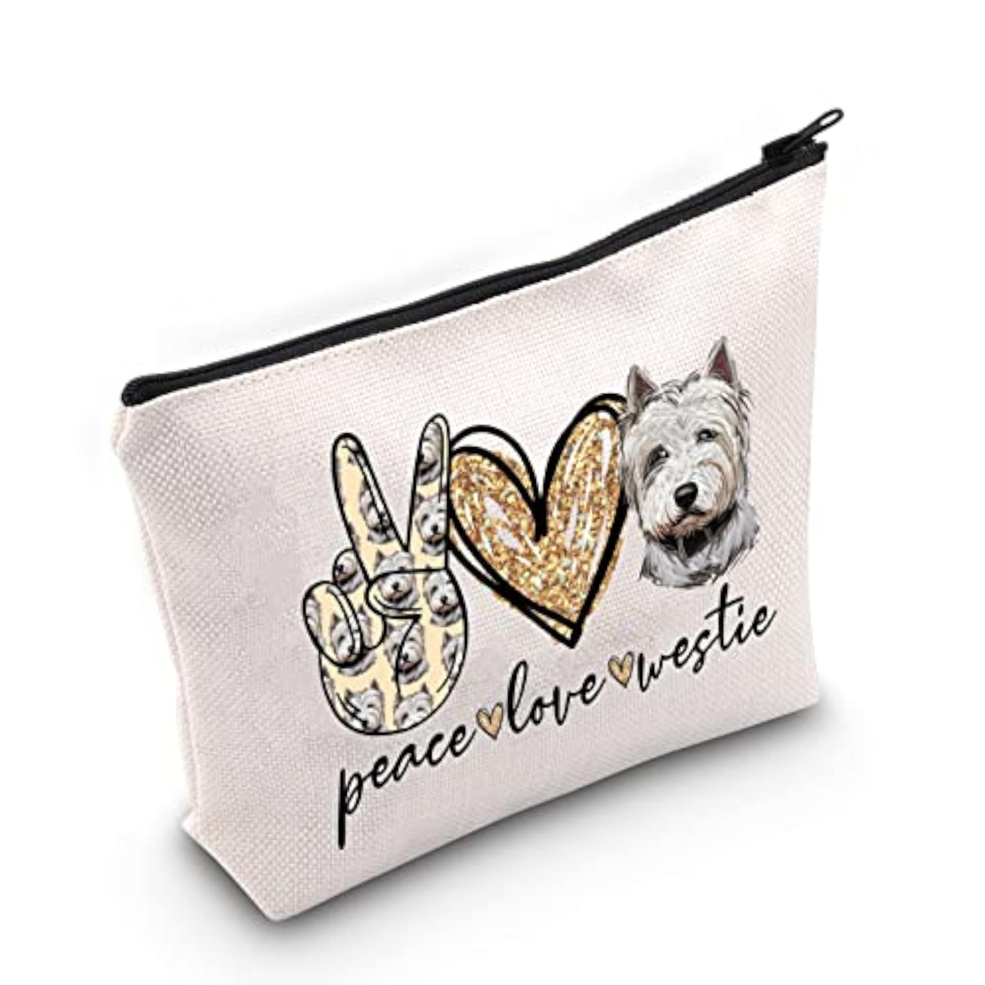 Westie Lover Makeup Bag, Cute Cosmetic Pouch