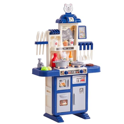 VEVOR Cuisine pour Enfants, Ensemble Cuisine pour Tout-Petits avec cuisinière à Vapeur, Sons,...