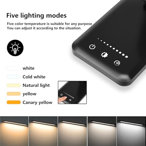 White LED Desk Lamp with USB Charging Port - for Reading and Studying