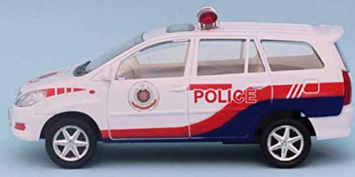 Image of Plastic Toy Police Toy car for Kids. Public Order Response Car Police, Pull Back Action Toys, with Soft Edges. Pack of 1, Weight Around 100 Grams & Length 15 CM. (White)