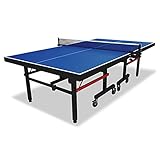 Construcción estable y robusta: esta mesa de ping pong es fuerte debido a su estructura de estructura de acero duradera. Con el apoyo de una estructura y patas de metal resistente, puede utilizar esta mesa de ping pong plegable durante mucho tiempo.