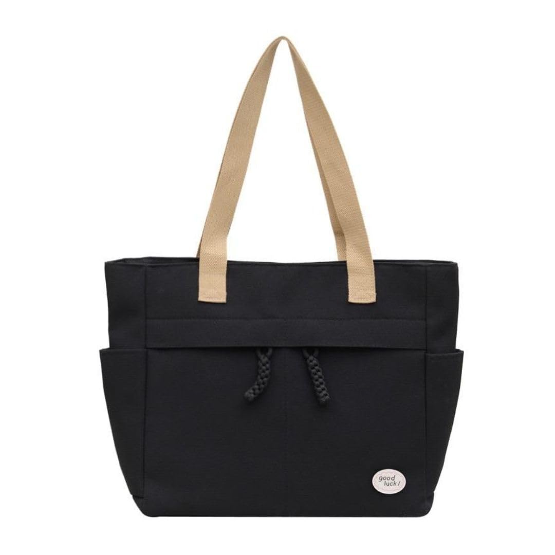 Tressential Canvas Tote Bag, HandBag for Women, Multi-Pocket Design, Casual Style for Office & College