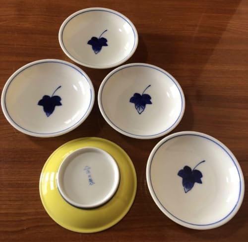 Fukagawa Magnetic Mamezara, Small Plate, Tsutae, Yellow, Soy Sauce Plate, Serving Plate, Meigawa