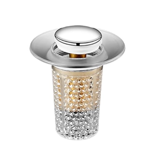 Tapón de desagüe para fregadero con mecanismo emergente, filtro dinámico antilavabo, mecanismo impermeable a presión para cocina, baño y WC