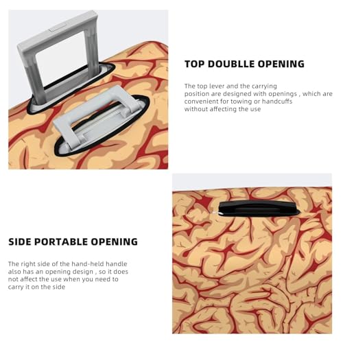 Zombie Brain Travel Luggage Cover Suitcase Protector Bag,Double-Sided Printed Fits 18-32 Inch Luggage,Suitcase Sleeve For Kid And Adult,Large 5