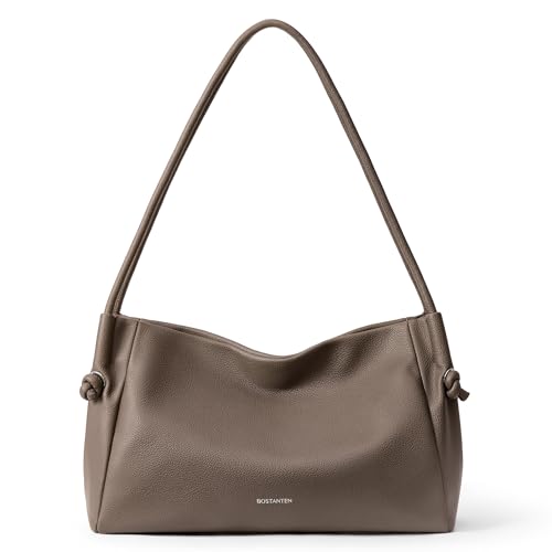Image of BOSTANTEN Shoulder Bag for Women Pebbled Vegan Leather Purse Soft Handbag