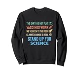 Photo Gallery idea regalo divertente the earth is not flat stand up for science felpa Photo Gallery idea regalo divertente the earth is not flat stand up for science felpa