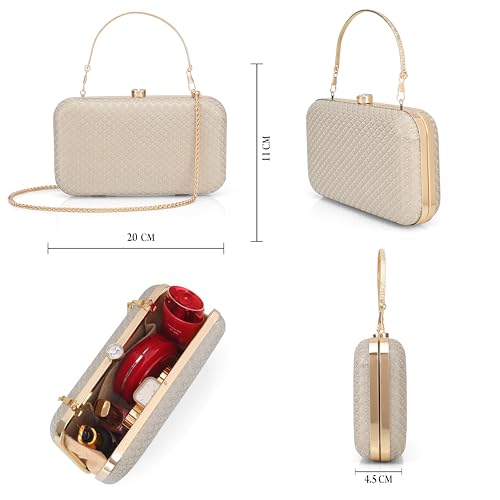 Image of BAG IN Women Evening Hand Clutch | Ladies Party Wedding Purse with Chain Strap