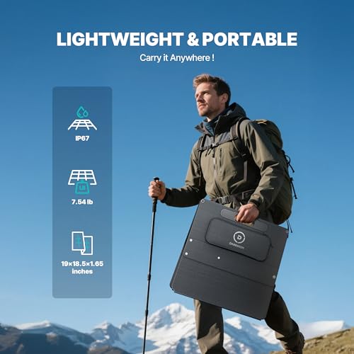 Image of Dabbsson 1008Wh Solar Generator with 120W Solar Panel, Semi-Solid LiFePO4, 1200W AC Output,1600W Power-Boost, 1.2X Longer Runtime, 0-80% in 50 Min, 1000L Portable Power Station for Home /Camping /RV