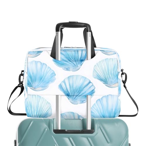 Bolso para Laptop Acuarela Azul Concha de Mar miniatura 6