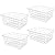 LISHINE 4 Pack Deep Freezer Organizer Bins Stackable Wire Basket for Organizing Metal Wire Storage Baskets for Pantry, Freezer Baskets for Chest Freezer, Upright Freezer