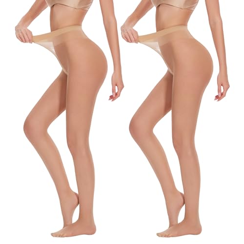 AKKQHH 2er PACK Strumpfhosen Damen 20 DEN...