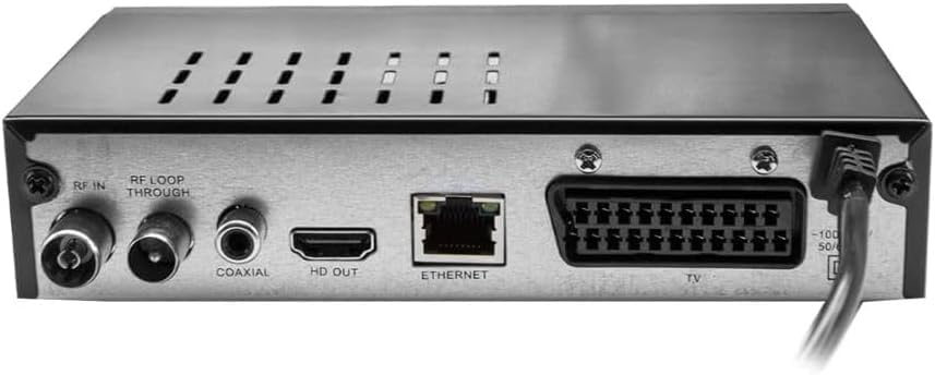 SQUADO DVBT-2 H.265 HEVC-10 FULL HD HDMI/SCART USB LAN z wyświetlaczem zdalnego sterowania
