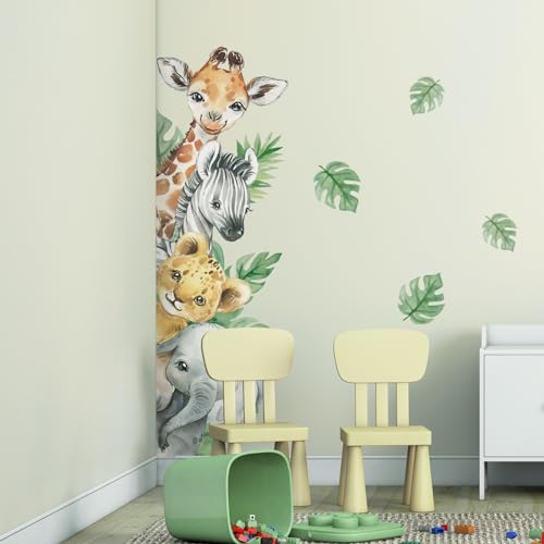 Tanlaby vinilos de animales 29x23in jungla para pared miniatura 2