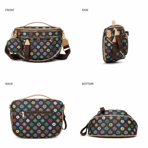 Image of Makes Checkered Crossbody Bag Bum Bag for Women with Pouch