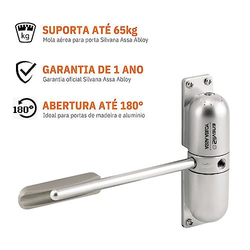 Mola Aérea 423 Para Porta Até 45 kg Prata - Silvana