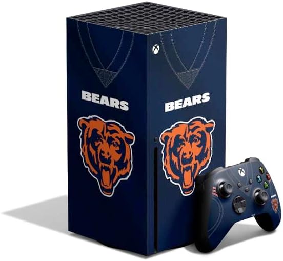 Skinit Decal Gaming Skin Compatible with Xbox Series X Bundle - Officially Licensed NFL Chicago Bears Double Vision Design
