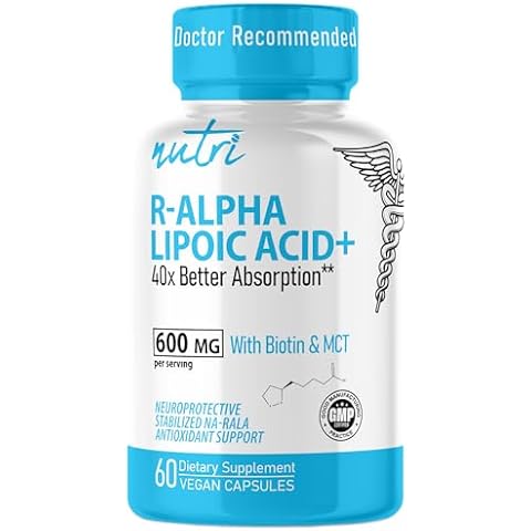 Nutri R Alpha Lipoic Acid 600mg Capsules Cover