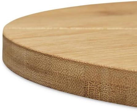 Relaxdays Talerz do Pizzy, Bambusowy, Kolor Naturalny, Średnica 33 cm,
