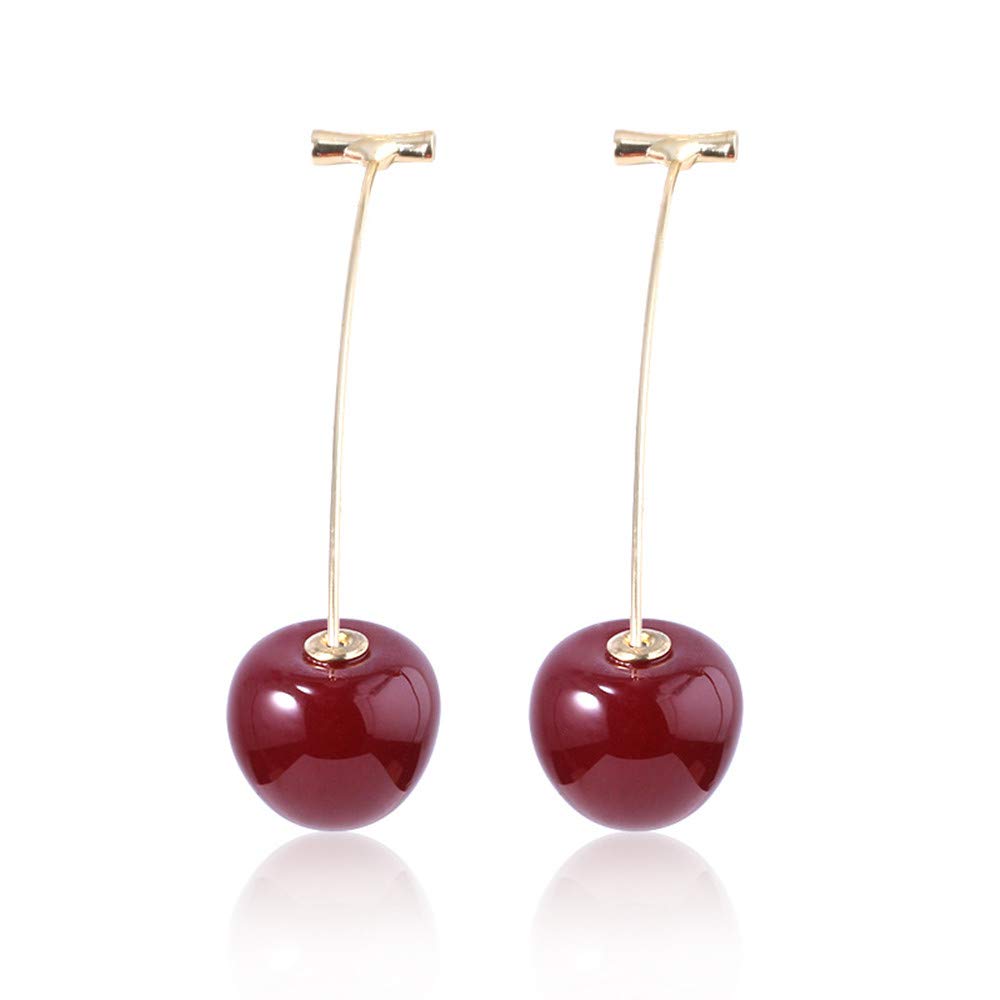 Kakyoin Cherry Dangle Earrings - Sweet and Lovely Fruit Earrings - Funny Gifts For Women