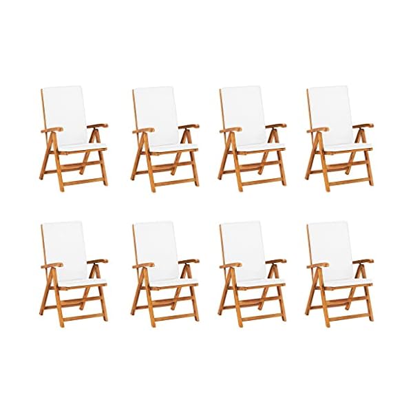Patioco Garten-Essgruppe Teak massiv 9-teilig Creme